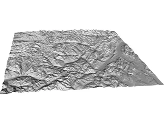 Mountains Alps Pralognan la Vanoise 3D Model preview