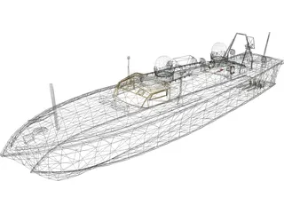 Demora Military Ship 3D Model preview