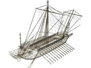 Greek Ship 3D Model preview