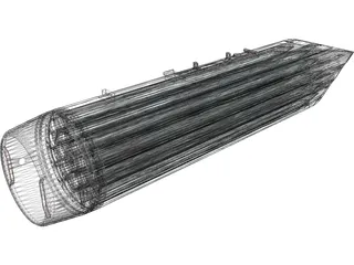 B-8M1 80mm Rocket Pod 3D Model preview