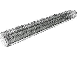 UB-13 122mm Rocket Pod 3D Model preview