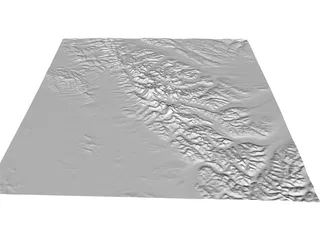 Mountains Alaska Range West 3D Model preview