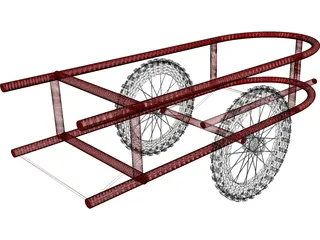 Bike Trailer 3D Model preview