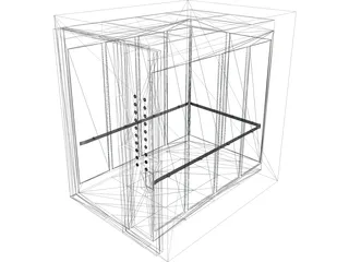 Elevator Cab 3D Model preview