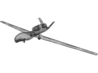 Northrop Grumman RQ-4 Global Hawk 3D Model preview