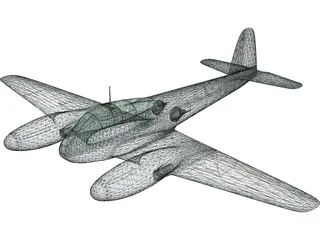 Messerschmitt Me 410 Hornisse (Hornet) 3D Model preview