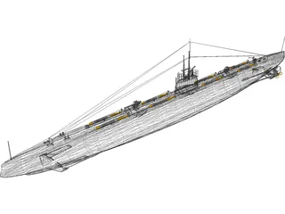Pantera Bars Submarine 3D Model preview