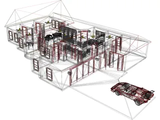 Country Home 3D Model preview