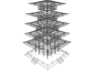 Nihon Castle 3D Model preview