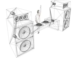 DJ 3D Model preview