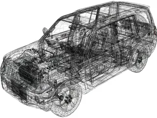 Mitsubishi Pajero (2008) 3D Model preview