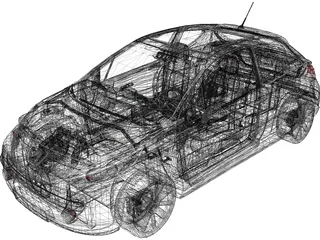 Peugeot 207 3D Model preview