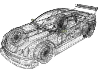 Mercedes-Benz CLK GTR 3D Model preview