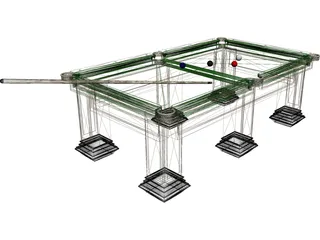 Pool Table 3D Model preview
