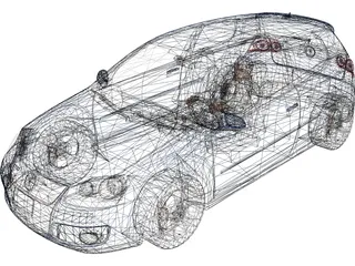 Volkswagen Golf GTi 3D Model preview