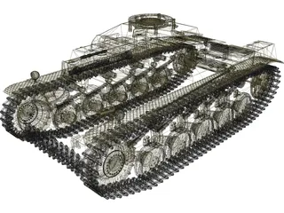 Panzer 2F 3D Model preview