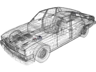 Jaguar XJ6 Sovereign 3D Model preview