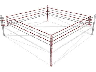 Boxing Ring 3D Model preview