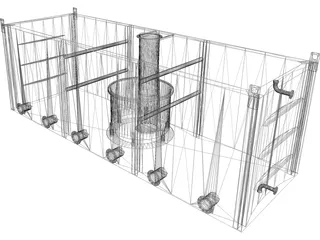 Condenser Sump Tank 3D Model preview