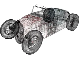Hot-Rod Flamming 3D Model preview