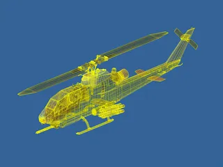 Bell AH-1S Cobra 3D Model preview