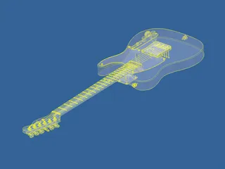 Guitar Fender Telecaster 3D Model preview