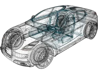 Subaru B11S Concept 3D Model preview