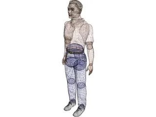 Man Worker 3D Model preview