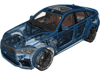 BMW X6M (2015) 3D Model preview