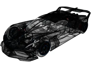 Bugatti Bolide Concept (2020) 3D Model preview