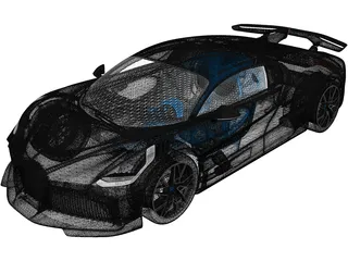 Bugatti Divo (2019) 3D Model preview