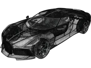 Bugatti La Voiture Noire (2019) 3D Model preview