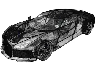 Bugatti La Voiture Noire (2019) 3D Model preview