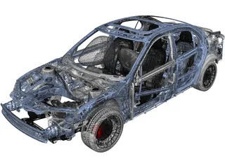 Car Frame 3D Model preview