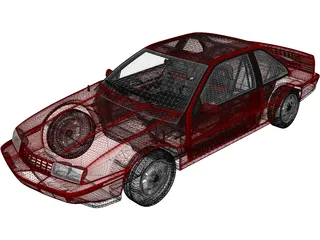 Chevrolet Beretta GT (1988) 3D Model preview