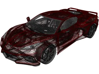 Chevrolet Corvette C8 Stingray (2020) 3D Model preview
