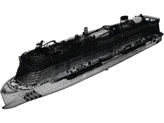 Costa Smeralda Cruise Ship 3D Model preview