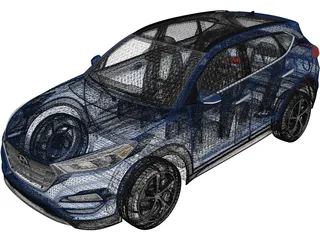 Hyundai Tucson (2016) 3D Model preview