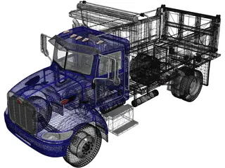 Peterbilt 340 Dump Truck (2009) 3D Model preview
