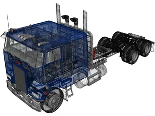 Peterbilt 362 Tractor (2002) 3D Model preview