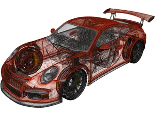 Porsche 911 GT3 RS (2016) 3D Model preview