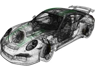 Porsche 911 GT3 (2017) 3D Model preview