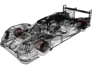 Porsche 919 3D Model preview