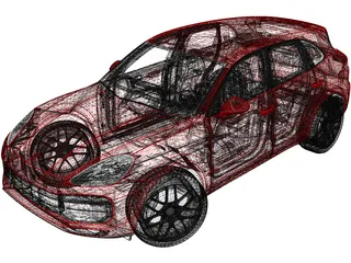 Porsche Cayenne Turbo (2018) 3D Model preview