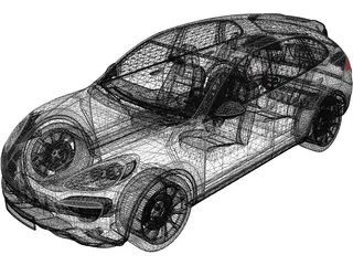 Porsche Cayenne Hybrid (2011) 3D Model preview