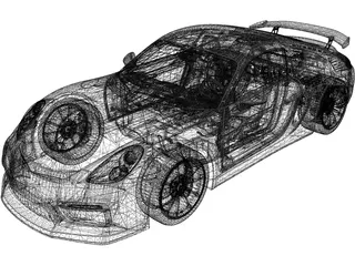 Porsche Cayman GT4 (2015) 3D Model preview