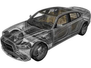 Dodge Charger LX (2011) 3D Model preview