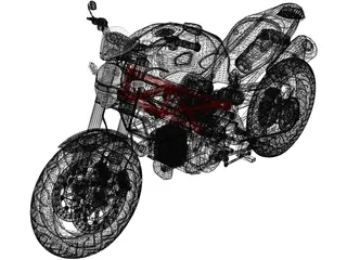 Ducati Monster 696 (2008) 3D Model preview