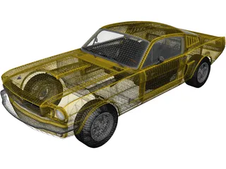 Ford Mustang Fastback (1965) 3D Model preview