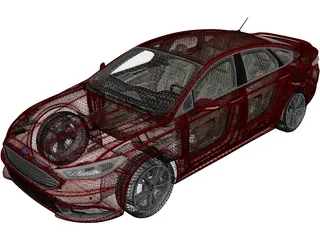 Ford Fusion Titanium (2017) 3D Model preview
